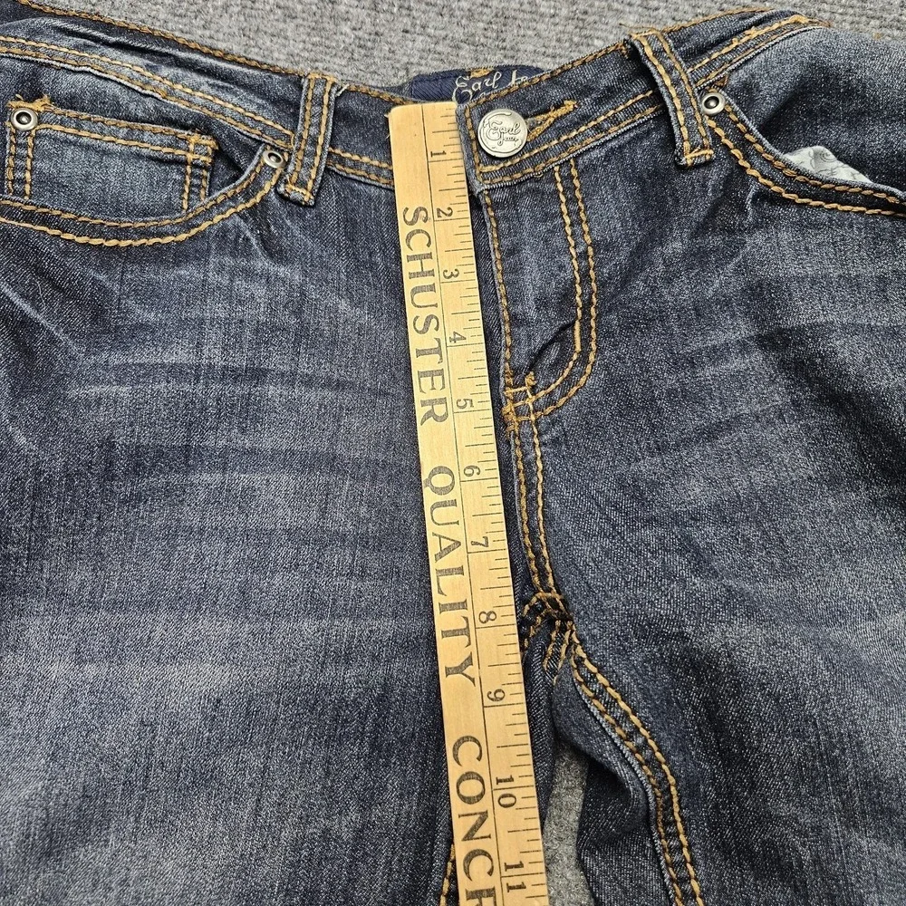 Earl Jean Blue Flare Jeans Womens‎ 7 Dark Wash Stretch Denim Bootcut Y2K Style